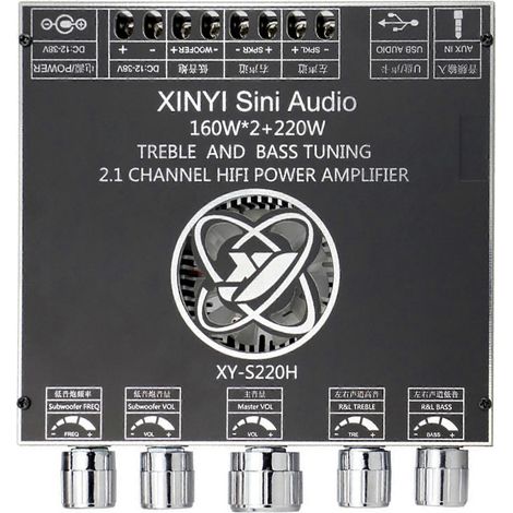Carte d'amplificateur de puissance XY-S220H 160Wx2+220W Module subwoofer TDA7498-- (1/5)