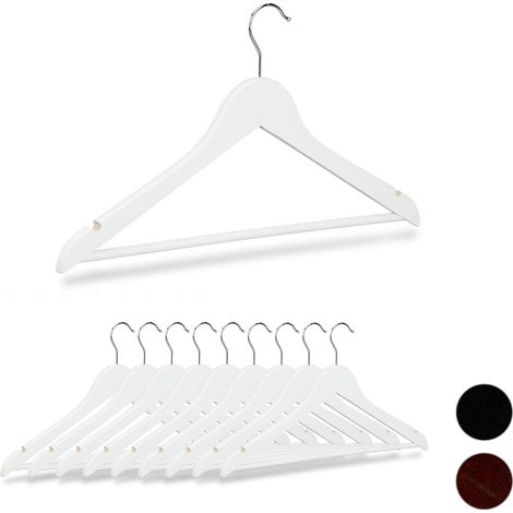 Perchas de madera juego de 10