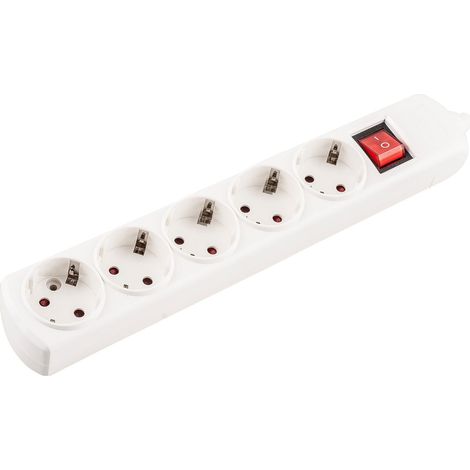Base blanche interrupteur onlex t/t sans câble 5 prises (1/2)