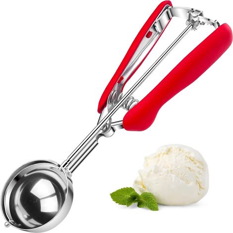 Cuillere a Glace 5 cm, Cuillères à Glace Boule en Acier Inoxydable, Boule de Glace Ustensile, Cuillère à Biscuits pour Gâteau, Cuillère à Crème Glacée (1/5)