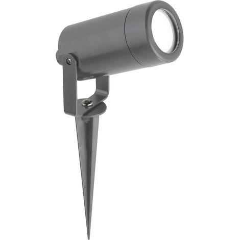 Faretto Picchetto Moderno Spikey Policarbonato Grigio Trasparente 1 Luce Gu10 (1/5)