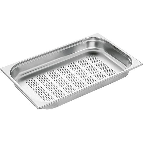 Bac GN perforé en inox, GN 1/1 h 40 mm 530x325x40 mm - VIRTUS