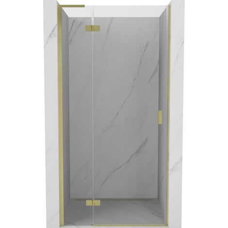 Mexen Mist-H L porte de douche battante gauche 100 cm, transparent, or brossé - 8A5L-100-000-55-00-L (1/5)