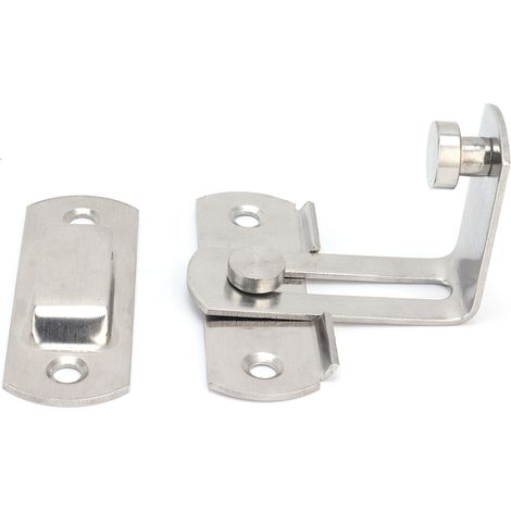 Loquet de porte de grange à angle de 90 degrés, accessoire de quincaillerie pour porte coulissante en acier inoxydable (1/5)