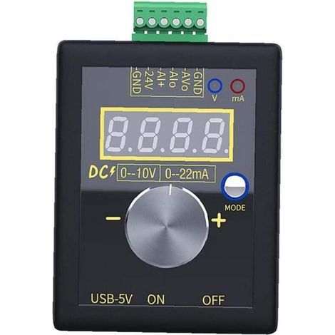 Générateur De Signaux 0-10v / 0-4-20ma Courant Tension Simulation Générateur De Signaux Portable Intégré Batterie Au Lithium Pour Panneau Plc Debugging Noir Outils Vie Pratique (1/5)