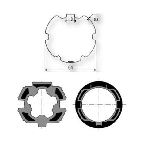 Adapterset ZF64 Welle Für 50mm Somfy ® Motoren