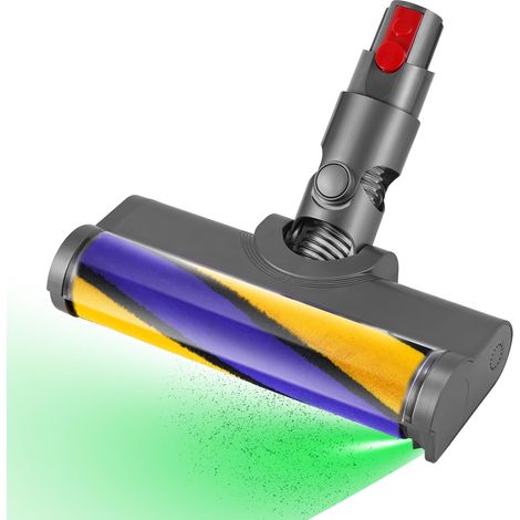 LED Bodendüse Bürste für Dyson V12 Detect Slim, Ersatzbürste Zubehör mit LED-Licht, Elektrischer Soft-Roller Bürste zur Reinigung von Hartböden