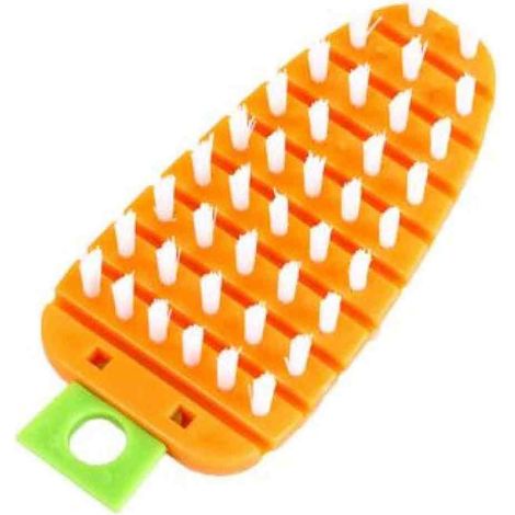 1 Brosse à légumes, forme carotte, polypropylène, nettoyage fruits, pommes de terre, cuisine(Q3 : Nouveaux produits pour le mois d'août) (1/5)