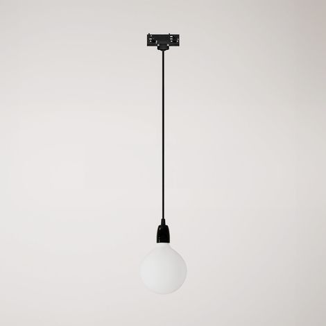 Creative Cables – Schienenpendelleuchte mit farbenfroher Porzellanoberfläche – Leuchtmittel inklusive