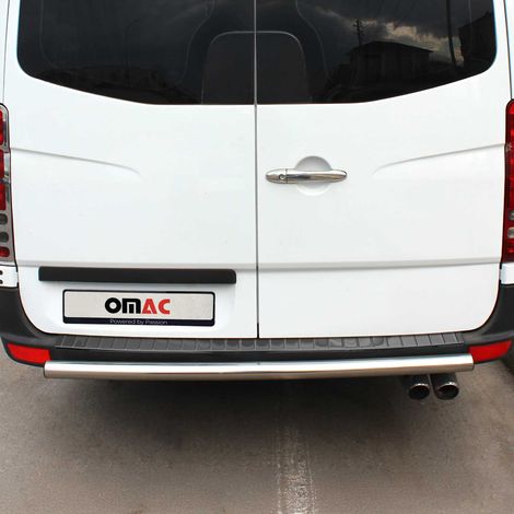 OMAC Ladekantenschutz Stoßstangenschutz für Mercedes Sprinter W906 / VW Crafter 2006-2018 – Edelstahl dark Chrom (1/5)