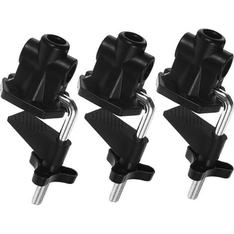 Lot de 3 pinces de fixation pour lampe de table - Support de lampe de bureau et étau universel - Base fixe - Clip de fixation en alliage - Support de lampe de bureau LED (1/4)