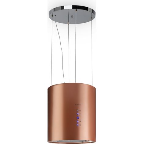 Hotte aspirante d'îlot Barett Ø35cm recirculation 558 m³/h LED filtre à charbon actif (1/5)