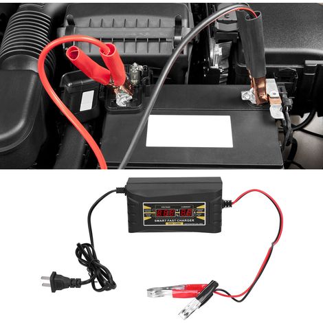 Chargeur rapide intelligent 12 V 6 A pour batteries plomb-acide de voiture avec écran et prise standard américaine (tension 110 V-240 V) (1/5)