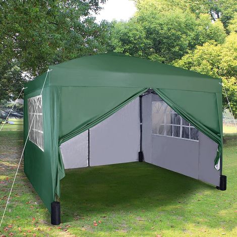 Mcc 3 x 3 m Pop up Gazebo Waterproof Outdoor Garden Marquee Canopy WS GREEN