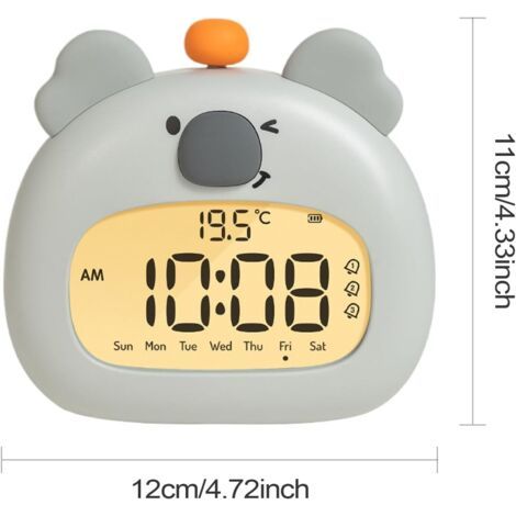 Sveglia luminosa per bambini, Adorabile sveglia ricaricabile, Assistente sonno e organizzatore per ragazzi e ragazze (1/4)