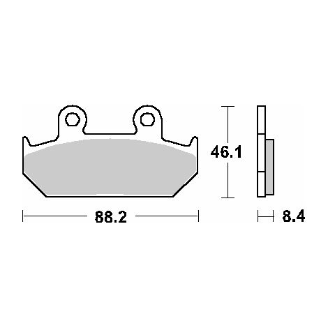 Pastillas de freno SBS KH124 Street Standard Cerámica Negra
