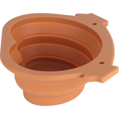 Faltbarer Hundenapf (600 ml), braun, robust, vielseitig, faltbar, tragbar, ideal zum Wandern und Campen (1/5)