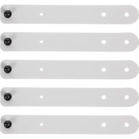 Set mit 5 weißen Kabelbindern aus Kunstleder, praktischer und eleganter Kabelorganizer, benutzerfreundliches Design zur schnellen Aufbewahrung von Elektrokabeln - (1/5)