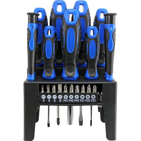 Juego de destornilladores fx-tools 21 piezas con soporte magnético (1/2)
