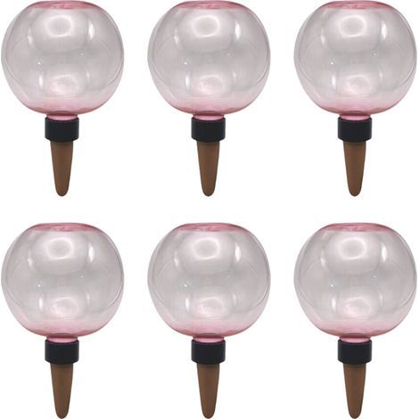 Globes d'arrosage pour plantes, ampoules-Modèle à bulles roses (1/2)