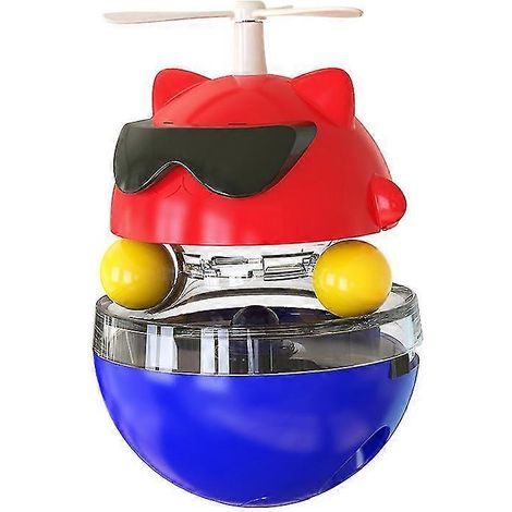 Balle jouet pour chat avec infrarouge, jouet interactif 4 en 1 pour chats d'intérieur, distributeur de nourriture ajustable (bleu) (1/5)