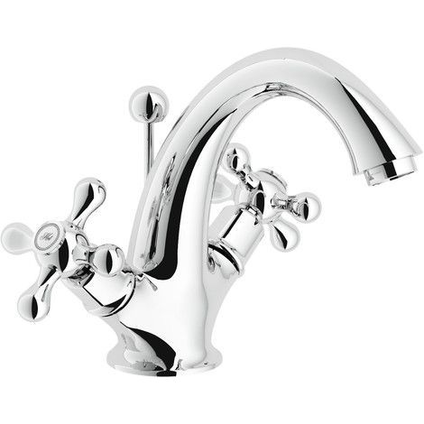Grifo lavabo Nobili grazia grc5118/6cr cartucho cerámico desagüe incluido (1/4)