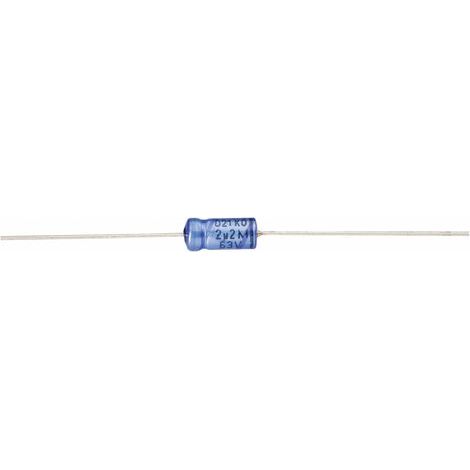 Vishay 2222 021 38229 Condensateur électrolytique sortie axiale 22 µF 63 V 20 % (Ø x L) 6 mm x 10 mm 1 pc(s) W18544 (1/3)