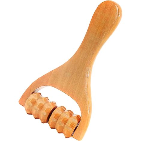 Rouleau de massage en bois, outil de massage en bois pour les pieds et le dos (1/5)