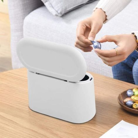 Poubelle de Table - Non spécifié - Mini Poubelle - Couleur Blanc - Matériau PP - Design Compact (1/4)