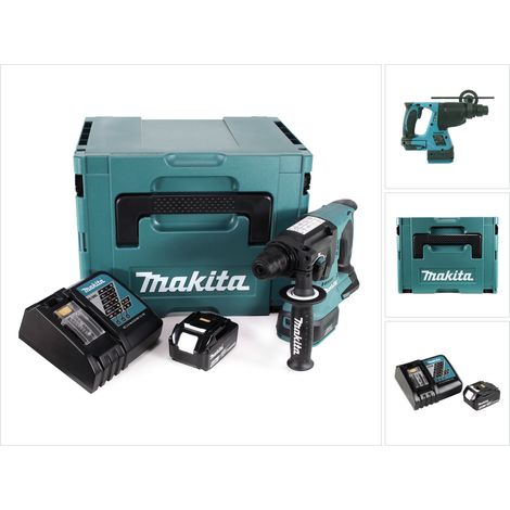 Trapano a percussione a batteria Makita DHR 242 RM1J 18V 2.0J SDS-plus Brushless + 1x batteria ricaricabile 4.0Ah + caricabatterie + Makpac