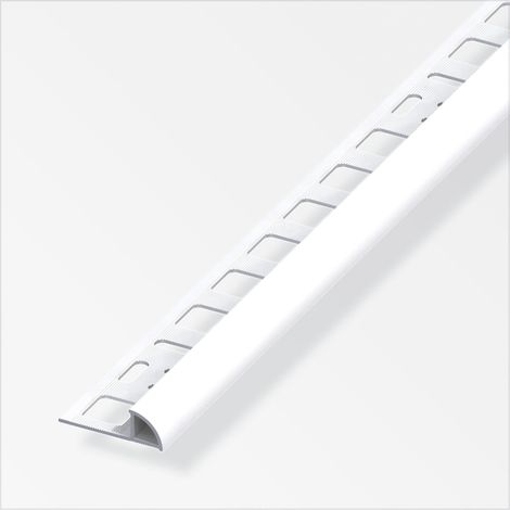 alfer Viertelkreisprofil Aluminium beschichtet weiß Fliesenschienen (1/2)