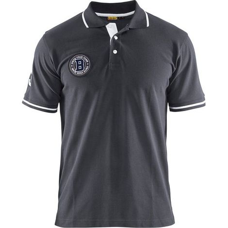 Polo de travail piqué Blaklader Edition Limitée Gris / Blanc L