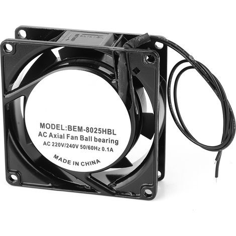 Ventilateur silencieux à double roulement à billes avec dissipateur thermique et cadre en laiton pur, 80 x 80 x 25 mm (1/5)