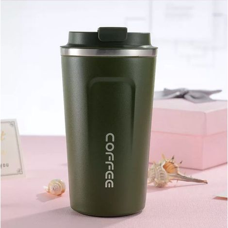 Mug isotherme réutilisable à double paroi 380 ml pour café et boissons à emporter (1/2)