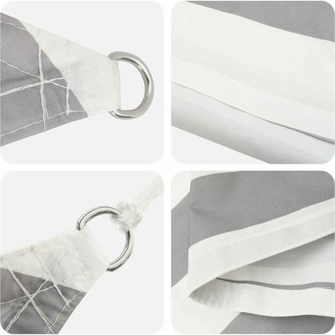 Voile d'ombrage gris clair et blanc 2 x 2 m – Anti-UV pour jardin, terrasse et extérieur, espace ombragé (1/5)