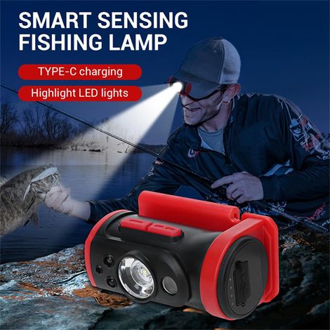 USB-induktive LED-Stirnlampe mit Handbewegungserkennung, ideal für Camping, Wandern und Angeln. Perfekt für Outdoor-Aktivitäten wie Camping, Wandern und Angeln. (1/5)