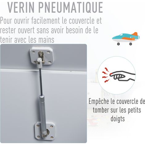 Coffre à jouets SOLENE gris (1/3)