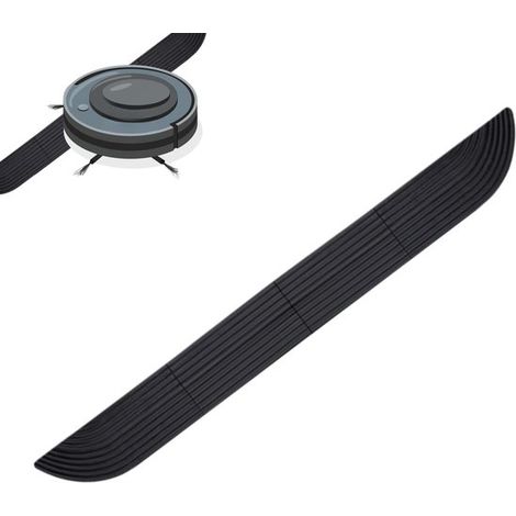 Rampe de seuil - 68 × 5 cm - Rampe de seuil pour aspirateur robot - Rampe en caoutchouc - Rampe - Plaque de seuil - Réglable - Noir - 68 × 5 cm (1/2)