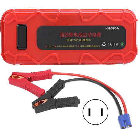 Batterie de démarrage 12V, alimentation de secours portable LED intelligente numérique pour voiture, prise US 110-220V, extérieur (1/5)