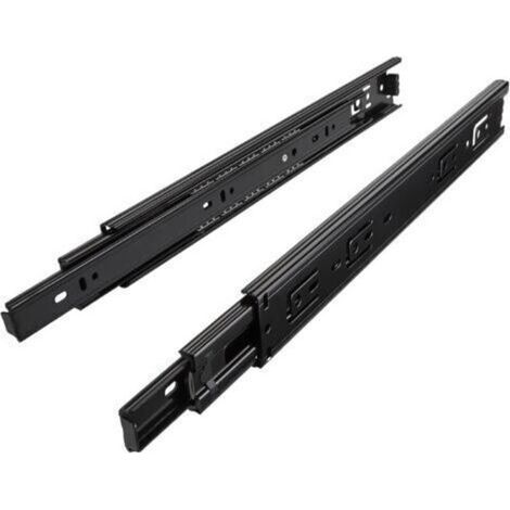 1 paire (2 PIÈCES) Glissières à Extension Complète Coulisses Télescopiques noires 300 mm (insérées) à Billes (1/4)