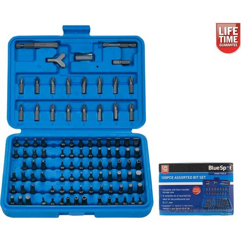 Blue Spot Tools 100 Piece Security Screwdriver Bit Set (1/2)
