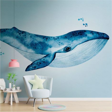 Sfondo fotografico Profhome 383001 Carta da parati TNT goffrata a caldo liscia per bambini opaca blu blu-pastello 3,71 m x 2,8 m (1/5)