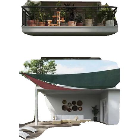 Vela de sombra, material HDPE duradero, fácil instalación, color gris. (1/2)