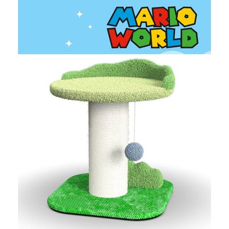 Tiragraffi MARIO WORLD SMALL con gioco e rialzi per gatti