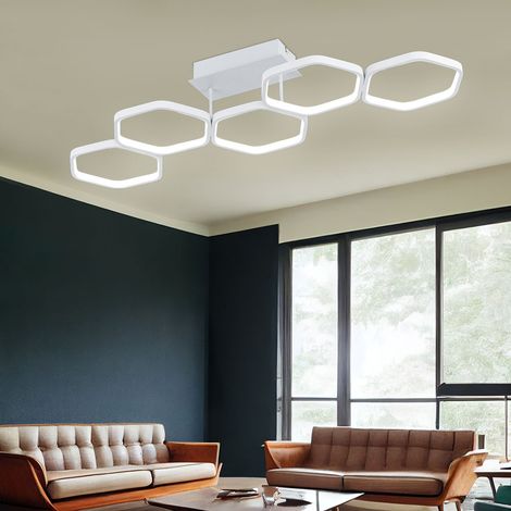 Plafonnier LED dimmable blanc mat éclairage salon lampe design Reality lights R62055131 (1/4)