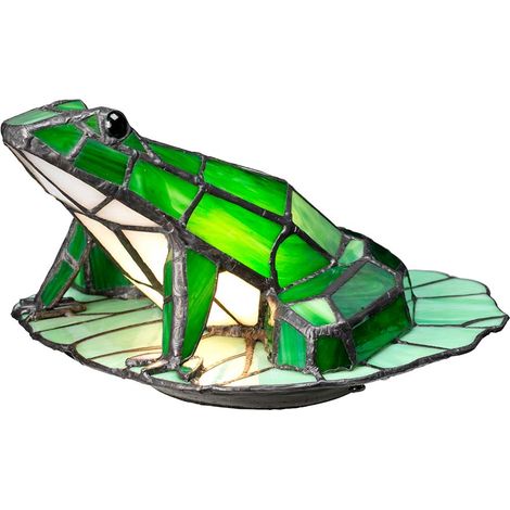 Elstead Tiffany Tierlampen Frosch Tiffany Lampe, Vintage Bronze, G9