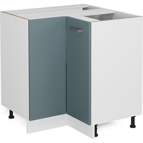 Mobile ad angolo cucina R-Line, Grigio-blu, 75.6 cm senza piano di lavoro, Vicco