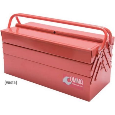 CASSETTA PORTAUTENSILI IN METALLO A 5 SCOMPARTI LUNGA OMMA (VUOTA) -OFFERTA- (1/2)