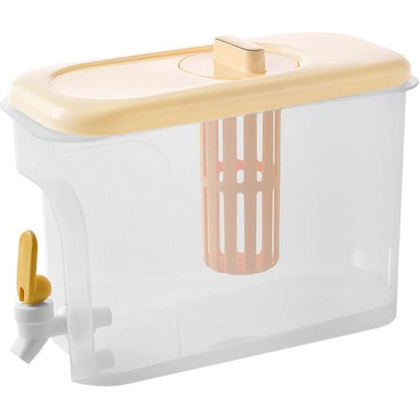 Carafes à eau empilables en plastique, étanches, pour la cuisine, jaune crème (1/5)