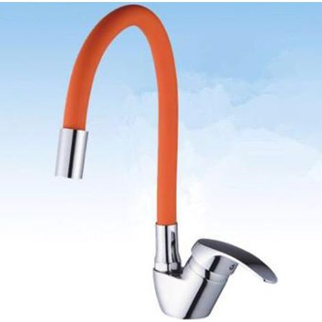 Robinet Mitigeur Pivotant Pour évier De Cuisine Bec Orange